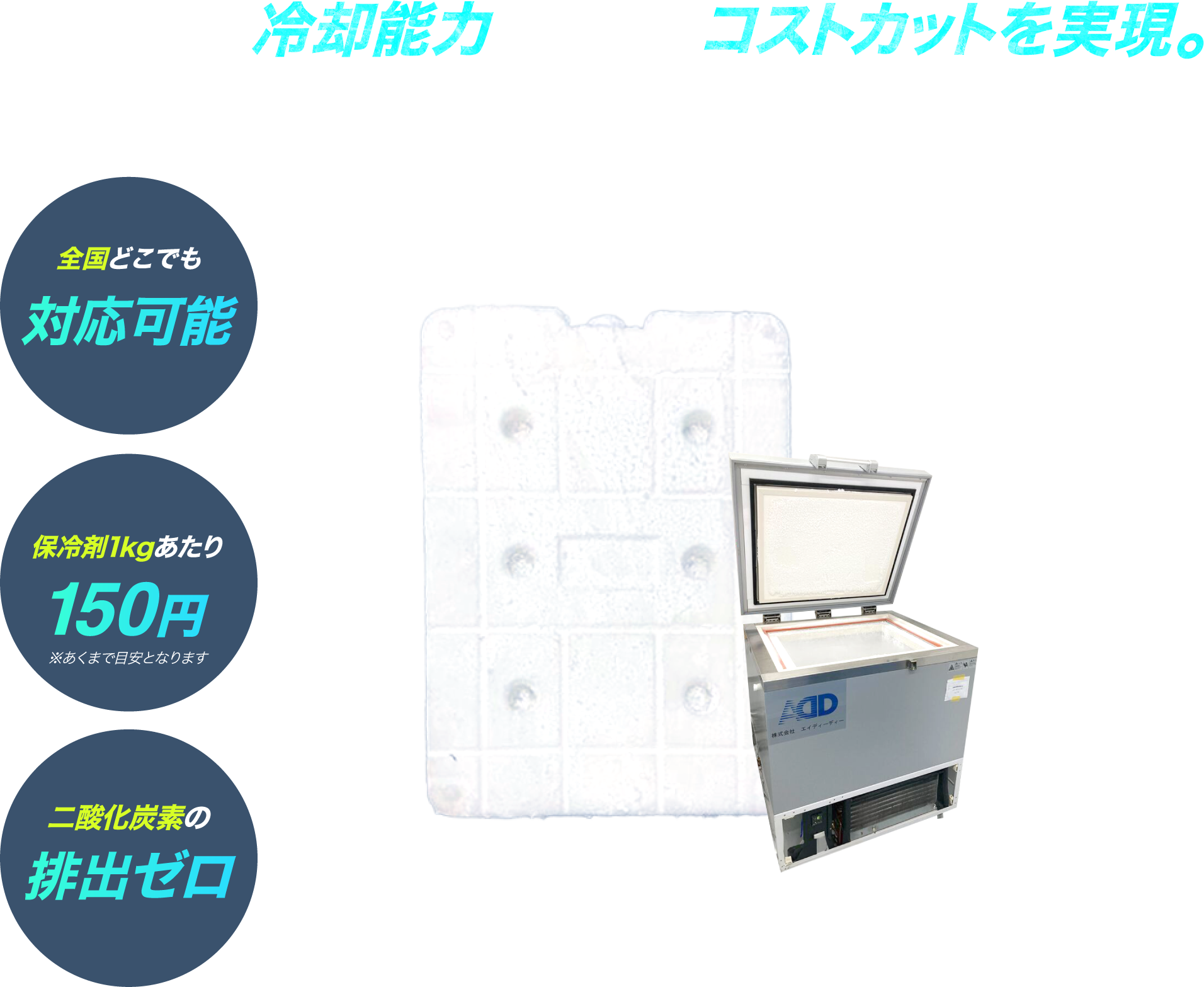 脅威の冷却能力、圧倒的コストカットを実現